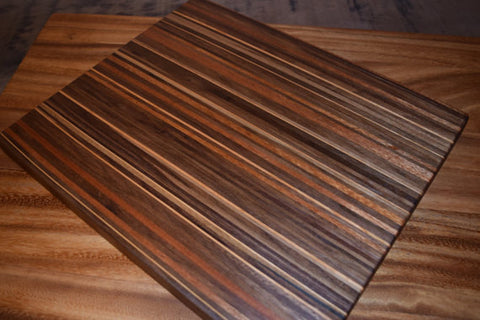 Walnut Cherry Sapele Designer Cutting Board - Kato Woodshop