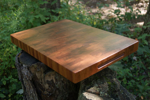 Mahogany Sapele End Grain Cutting Board - Kato Woodshop